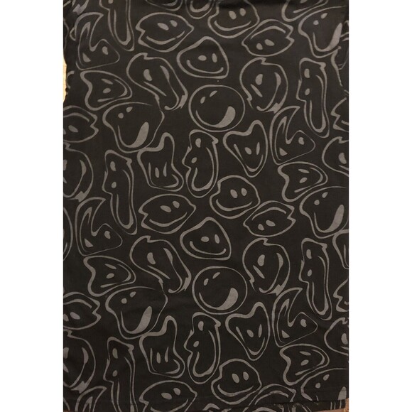 Bailey Apparel Launder TRIPPIN' Large T-Shirt Black All Over Print Trippy Smiley - Picture 4 of 7